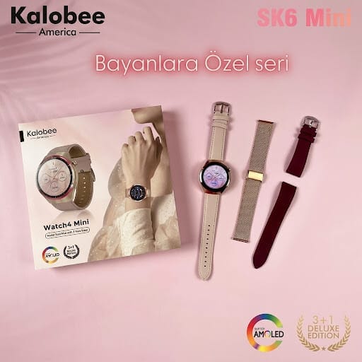 KALOBEE SK6 MİNİ 3 KORDON KADIN AKILLI KOL SAATİ
